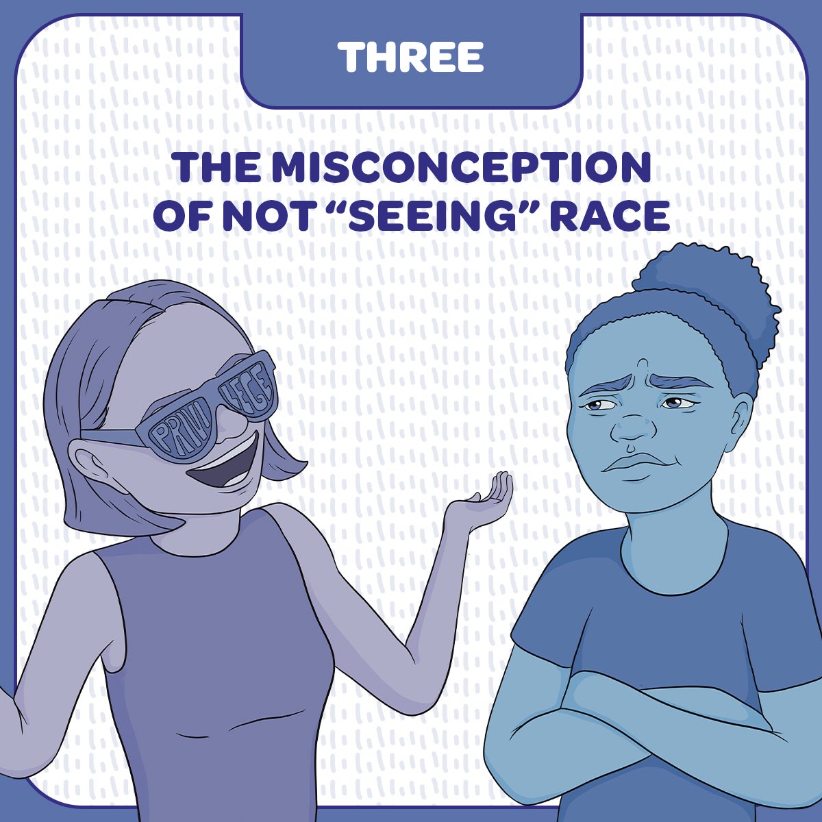 three, the misconception of not "seeing" race